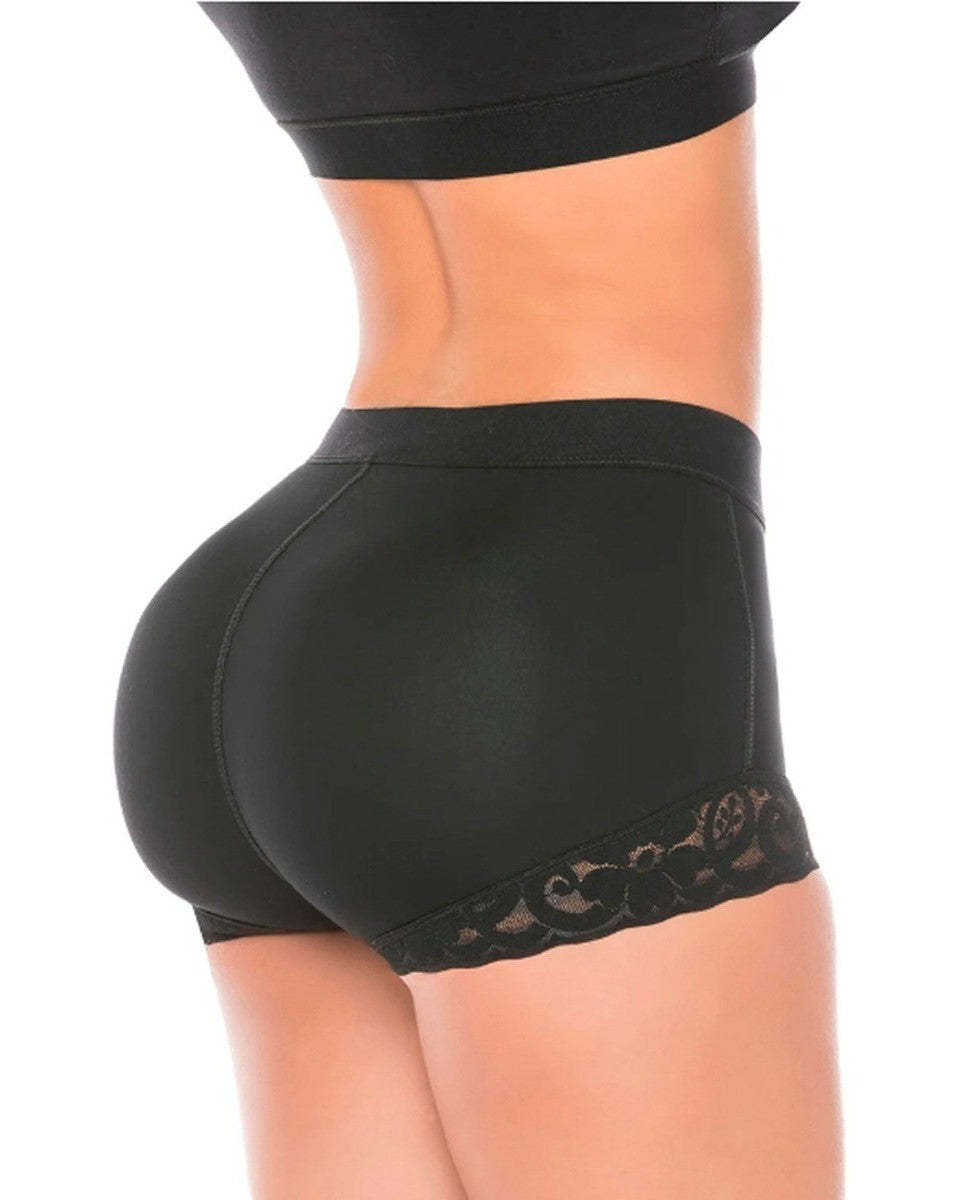 High Waist Women Hip Enhancer Shapewear Tummy Control Lace Body Shaper-Curvy-Faja
