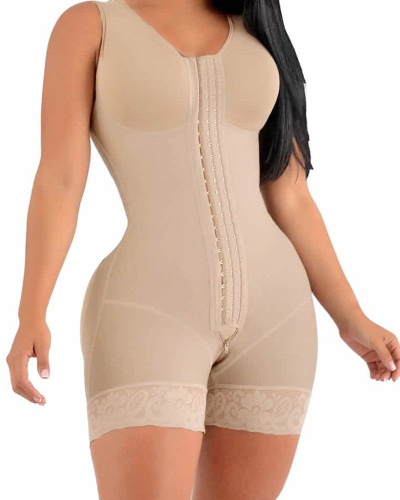 High Compression Short Girdle With Brooches Bust Girdle