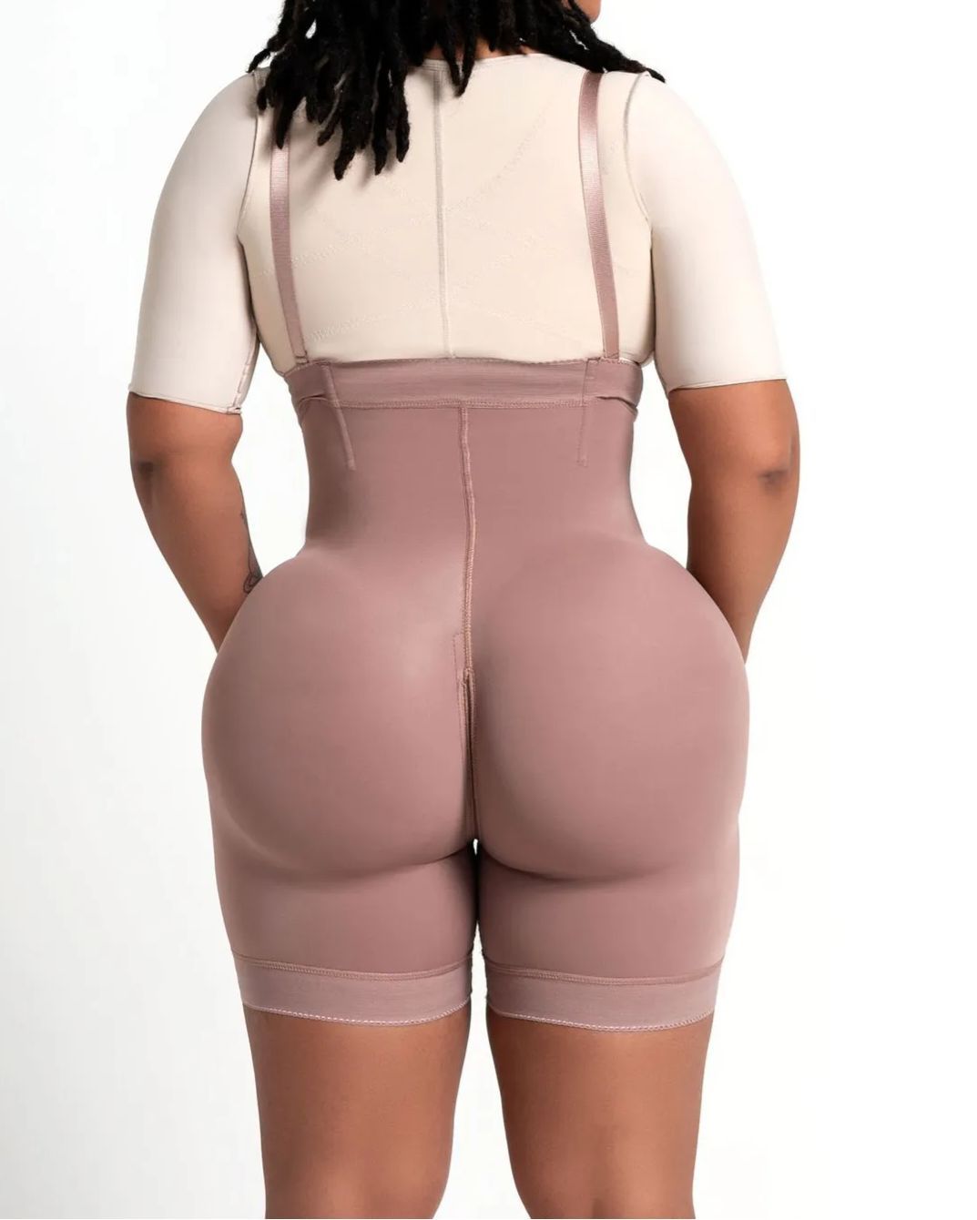 High Double Compression Garment Abdomen Control Hook And Eye Closure Tummy Control Adjustable Bodysuit-Curvy-Faja