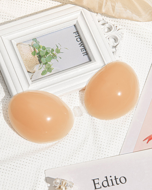 Invisible Silicone Strapless Sticky Plunge Bra-Curvy-Faja