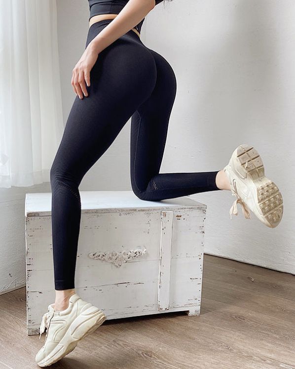 Female High Waist Quick Drying Yoga Leggings-Curvy-Faja