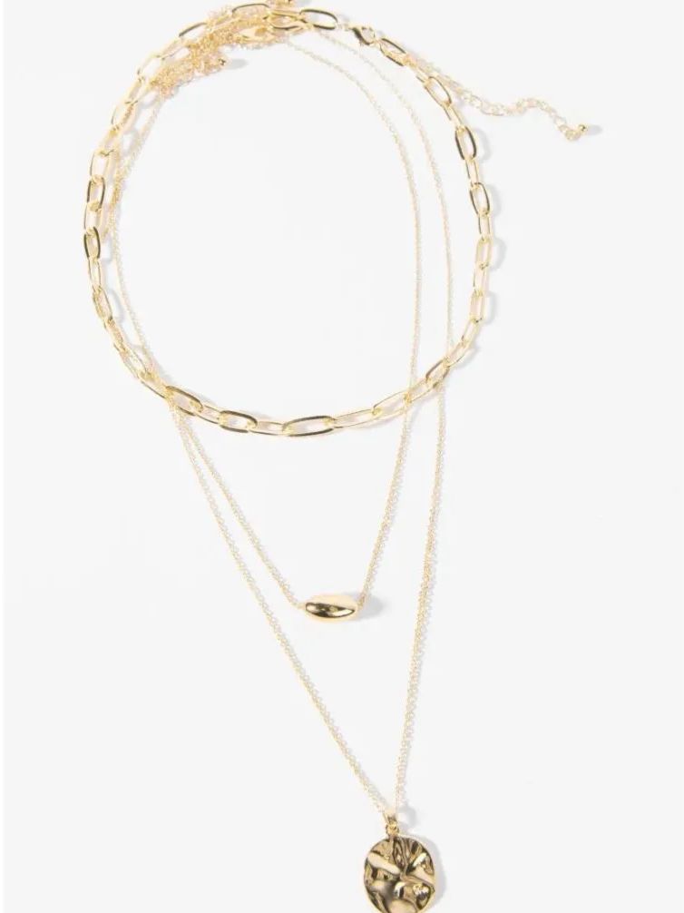 Pinky Promise Gold Geometric Metal Necklace-Curvy-Faja