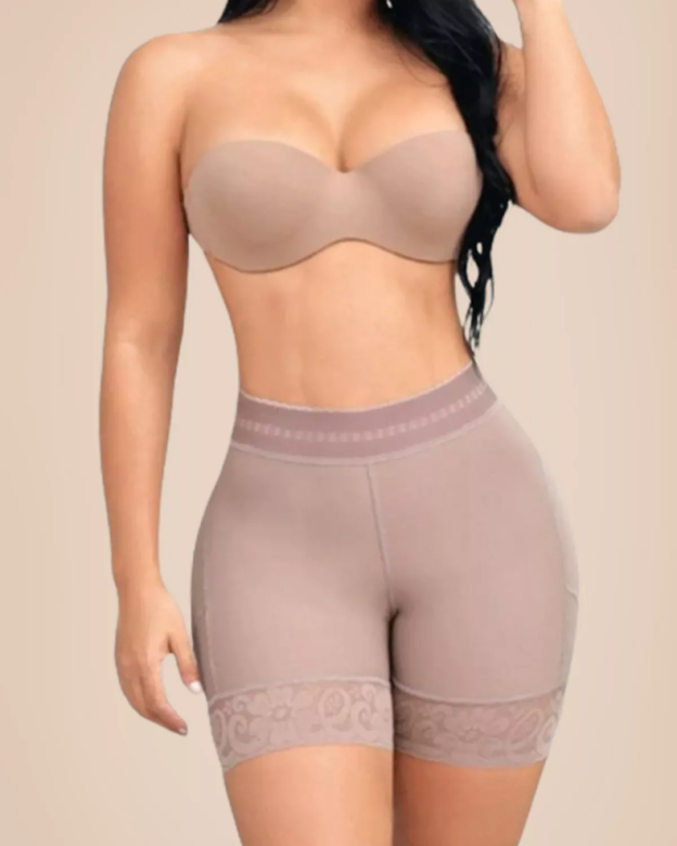 High Waist Compression Slimmer Butt Lifter Shapewear Shorts-Curvy-Faja