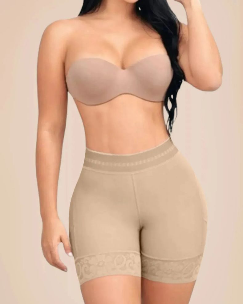 High Waist Compression Slimmer Butt Lifter Shapewear Shorts-Curvy-Faja