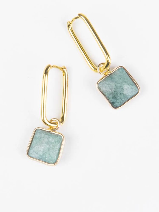 Candy Party Gold Geometric Earrings-Curvy-Faja