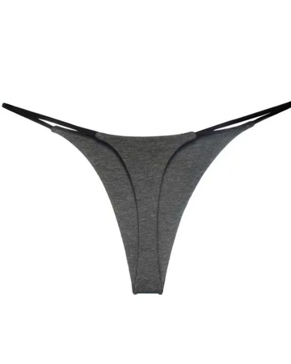 Female Solid Color T-back Thong-Curvy-Faja
