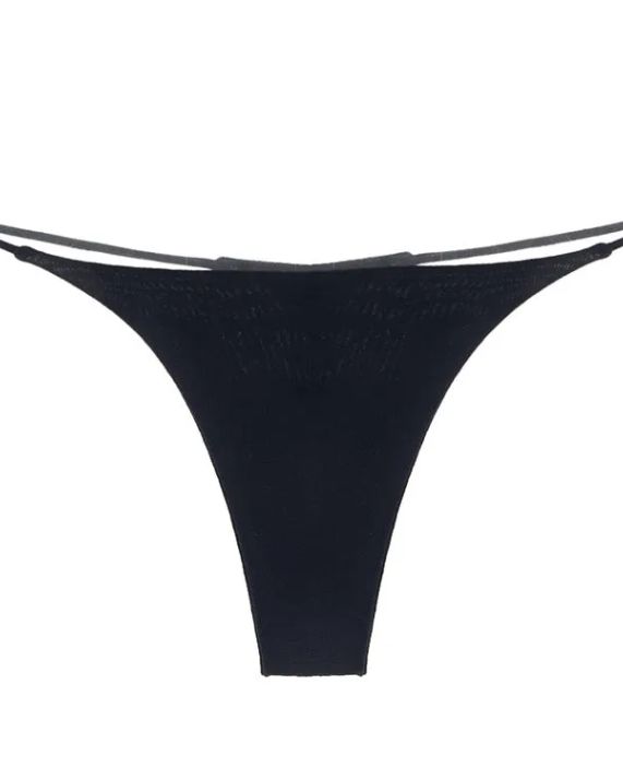Female Solid Color T-back Thong-curvy-faja