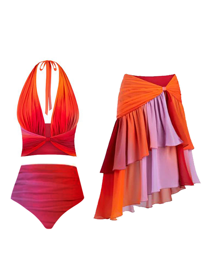 Ombre Prints Bikinis Swimwear & Cover-Ups