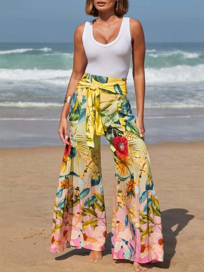 Trendy Print Backless One Piece Swimsuit