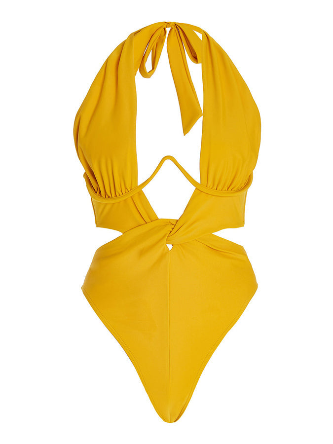 Sexy Solid Color One Piece Swimsuit