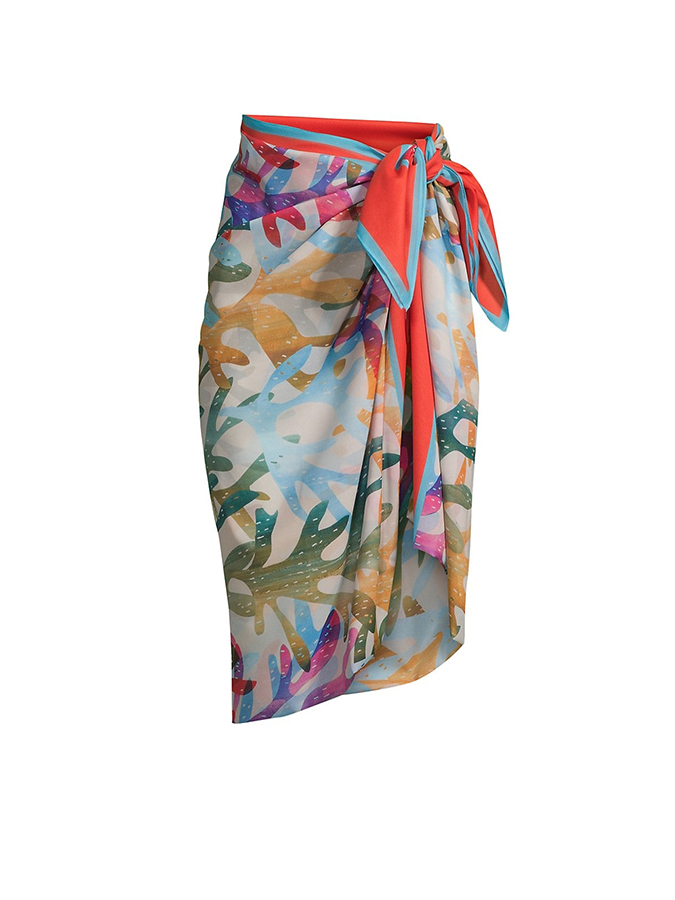 Colorful Print Swimsuit and Cover Up