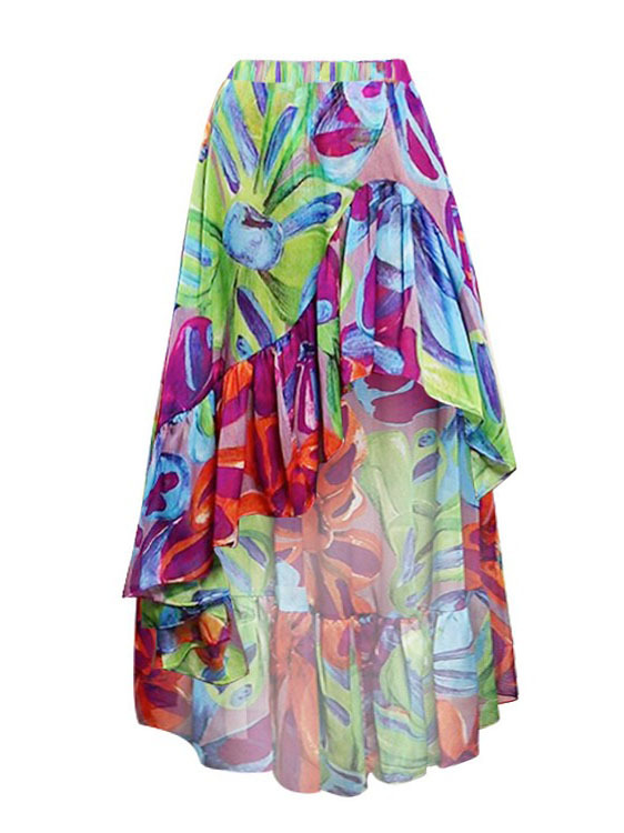 Nature Flarol Print Swimsuit