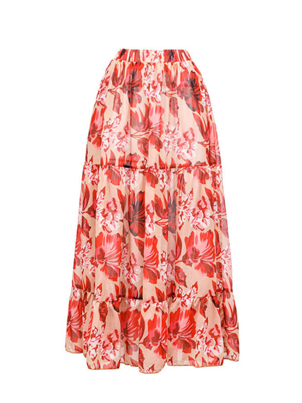 Printed Cutout Fashion One Piece Swimsuit