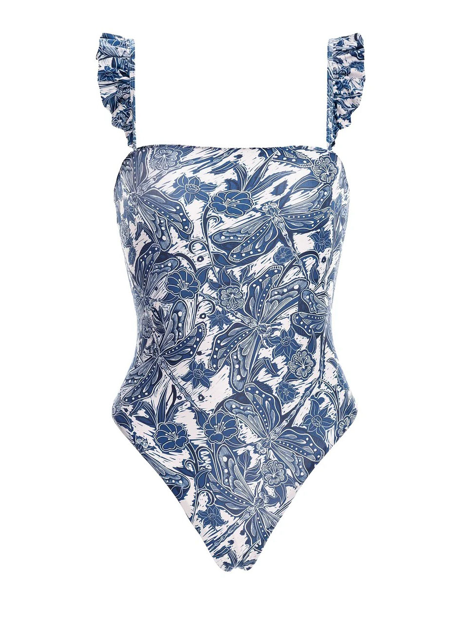 Blue Dragonfly Printed Swimsuit