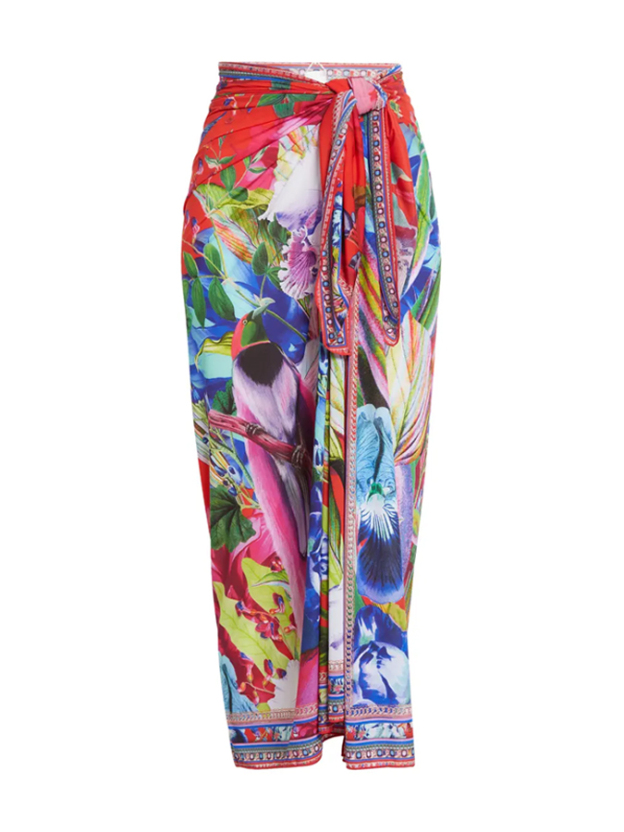 Vintage Botanical Floral Print Bikini And Cover up