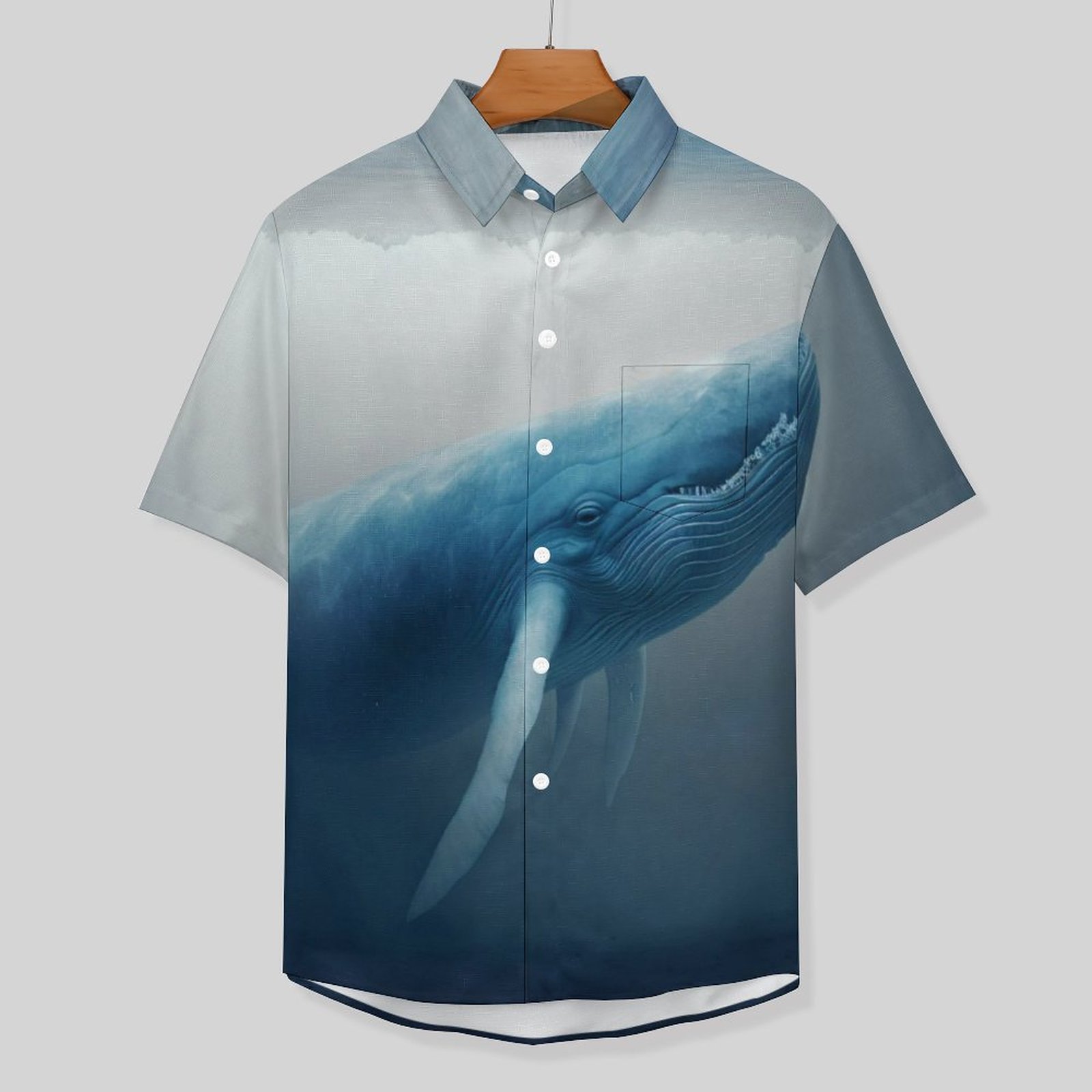 Men's Whale Print Vacation Hawaiian Shirt