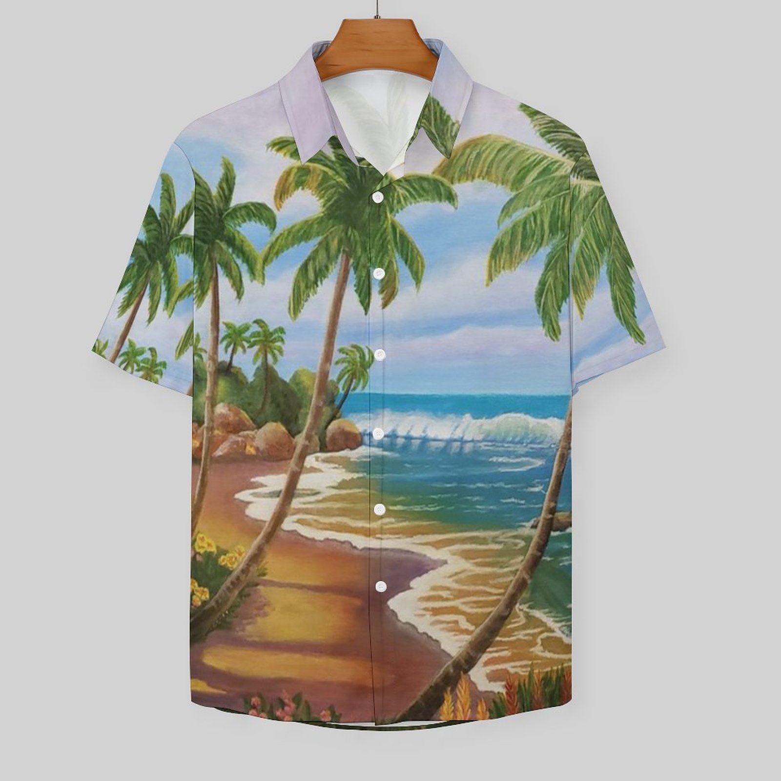 Men's Hawaiian Print Resort Shirt
