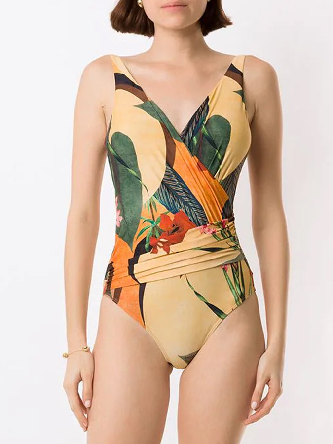 Printed Crinkle Chic One Piece Swimsuit