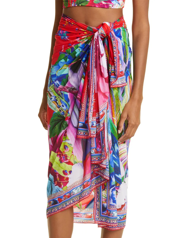 Vintage Botanical Floral Print Bikini And Cover up