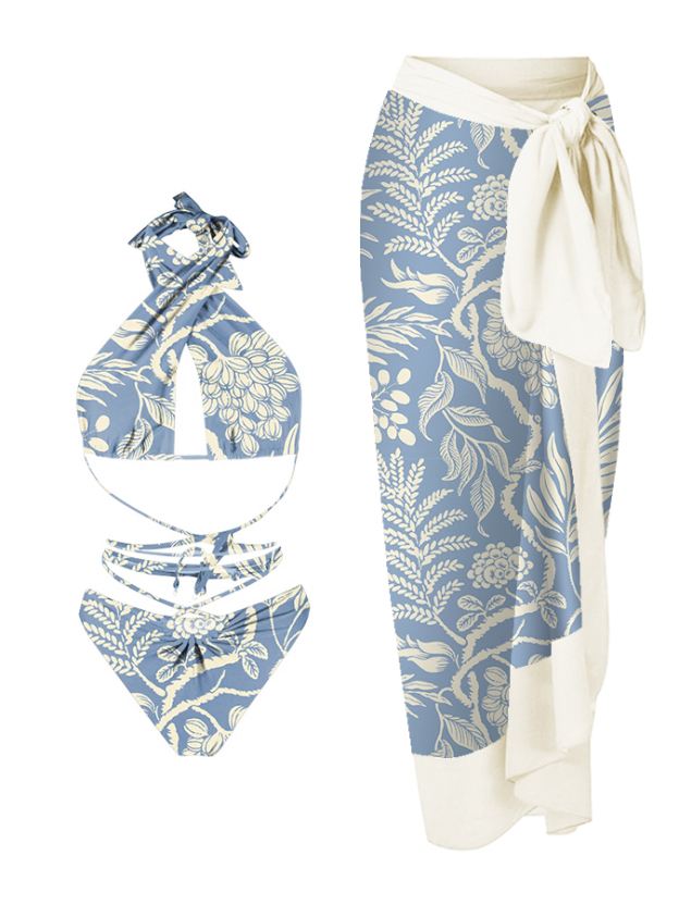 Vintage Printed Bikinis Swimsuits & Cover-ups