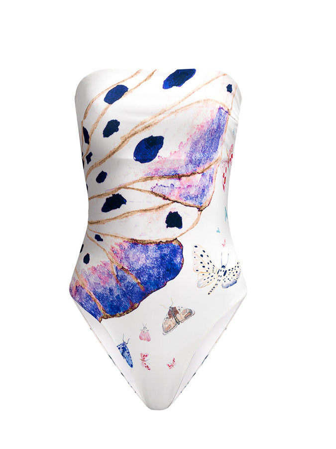 Bandeau Print Chic One Piece Swimsuits and Cover-Ups