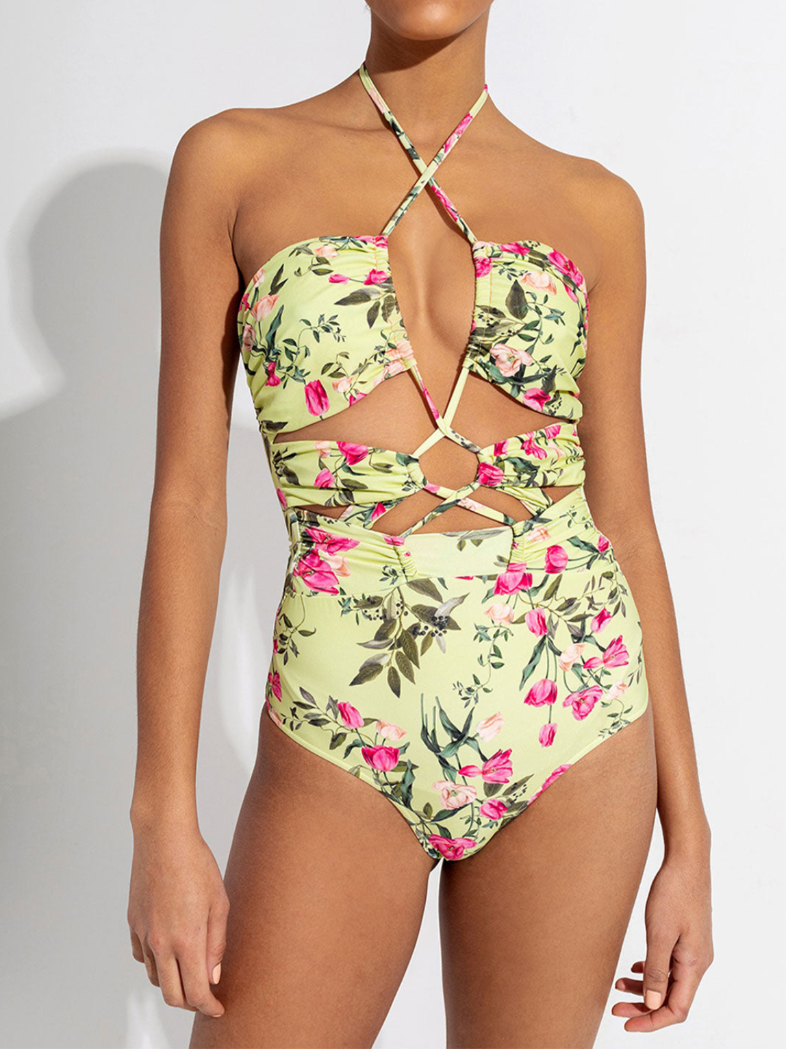 Fashion Floral Print Beach Bikini Set