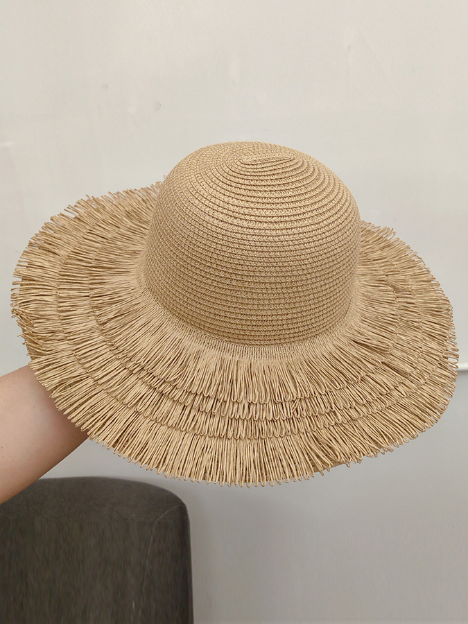Tassel Seaside Vacation Beach Hat Sunshade Sunscreen Hat