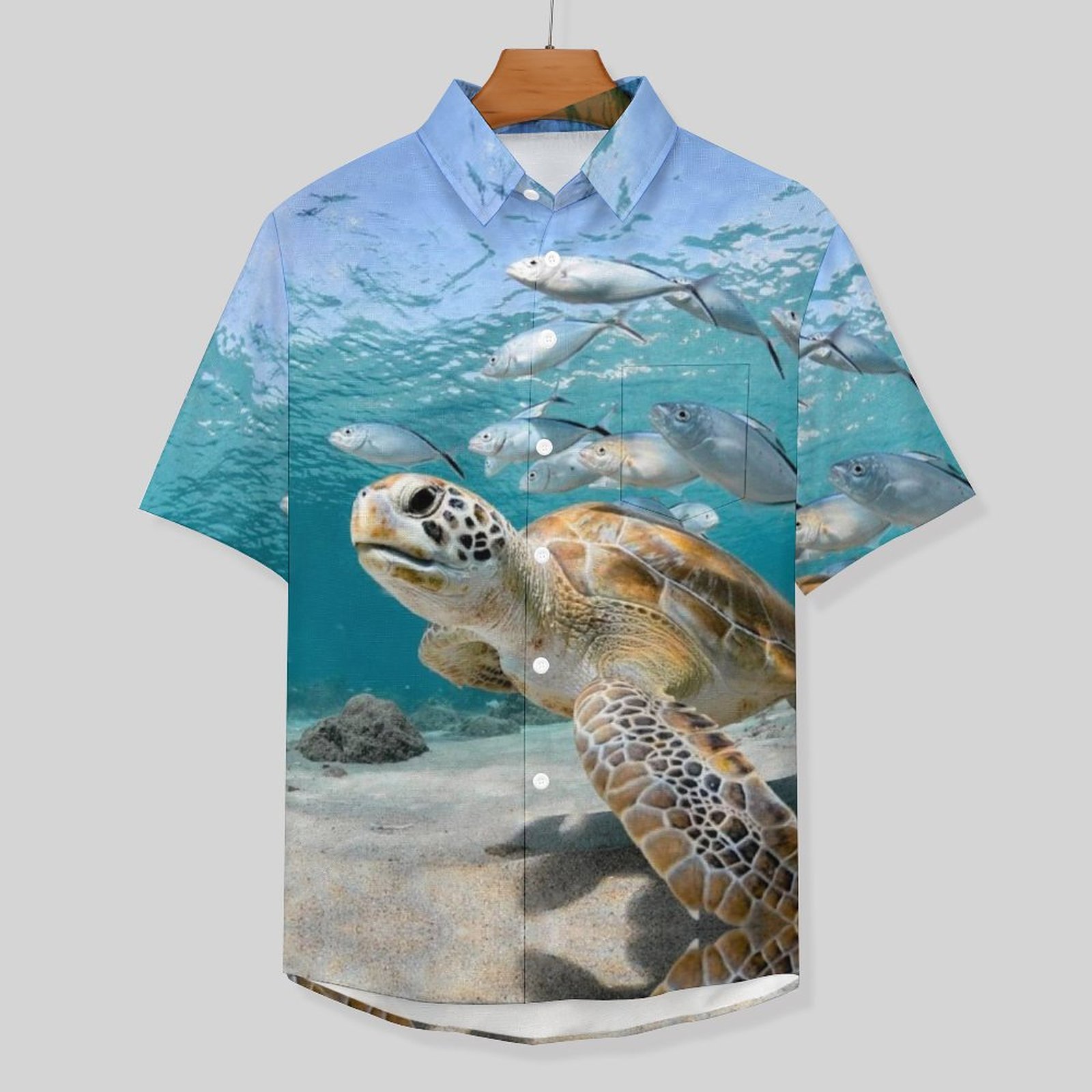 Men's Turtle Print Vacation Hawaiian Shirt