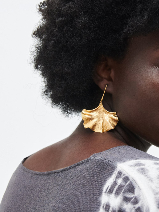 Fashion Vintage Alloy Leaf Earrings