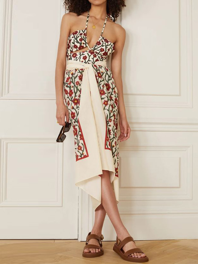 Floral Printed One Piece Swimsuits and Coverups