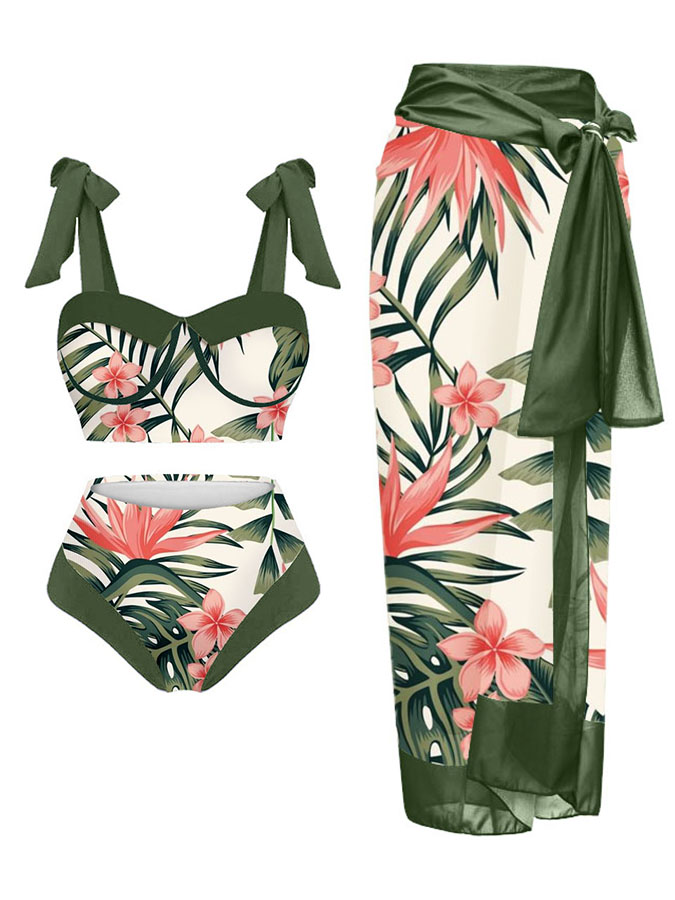 Nature Flower Printed Swimsuit