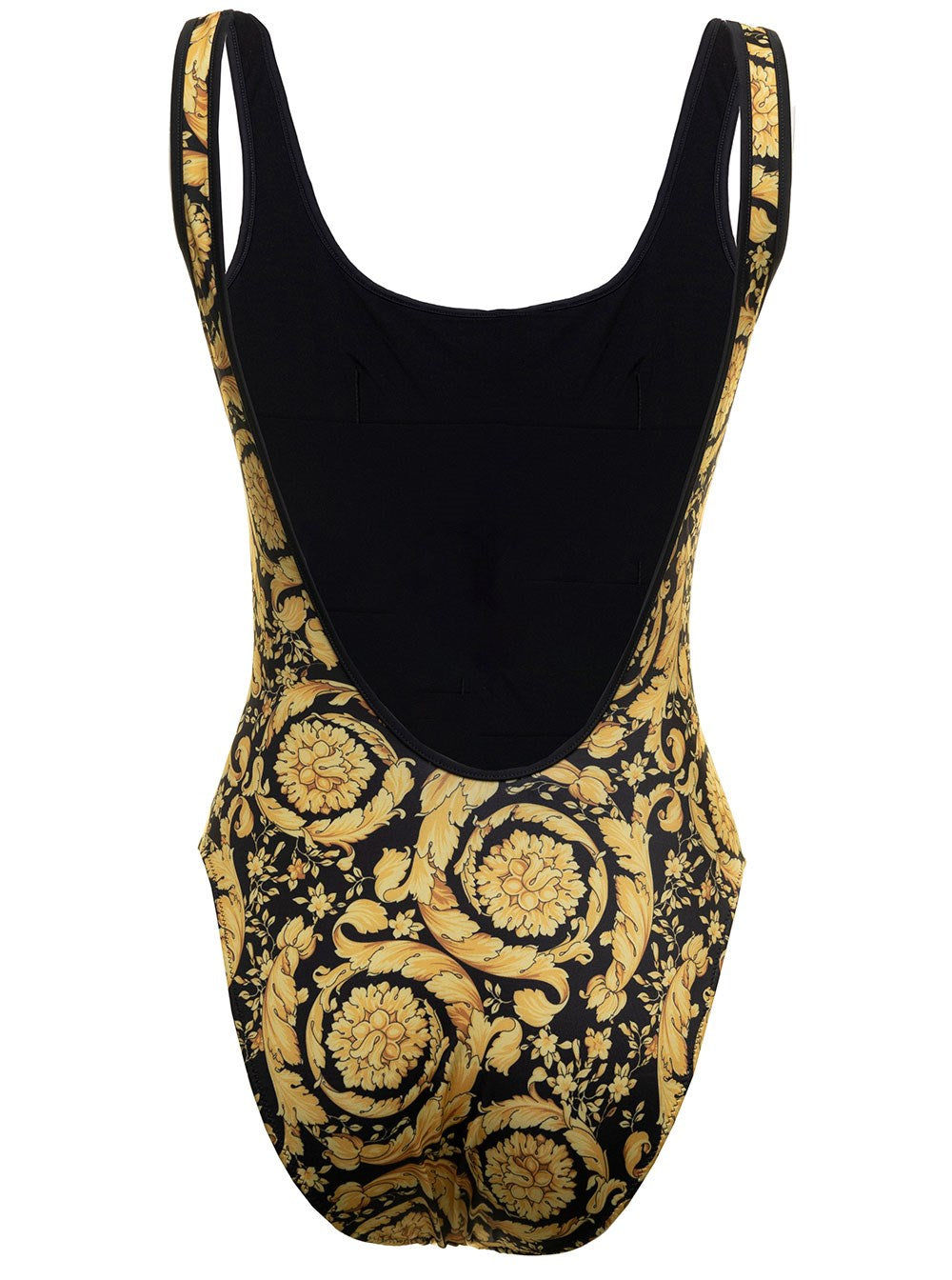 Fashion Printed Open Back One Piece Swimwear Suit