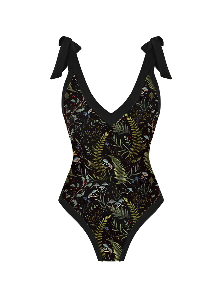 Wonderland Forest Printed One Piece And Skirt