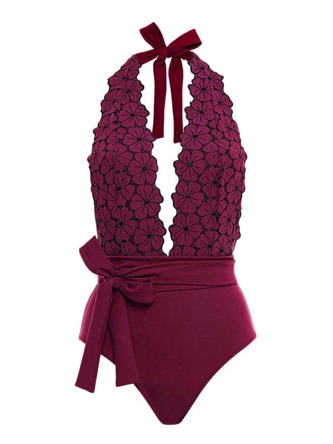 Petal Tie Fashion One Piece Swimsuit