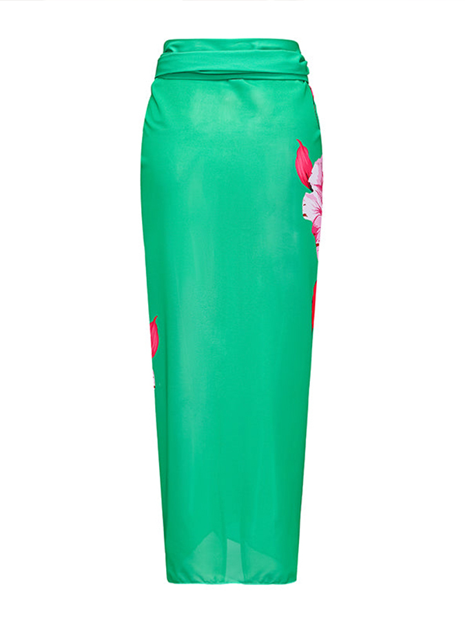 Fashion Colorblock Print Bikini Set