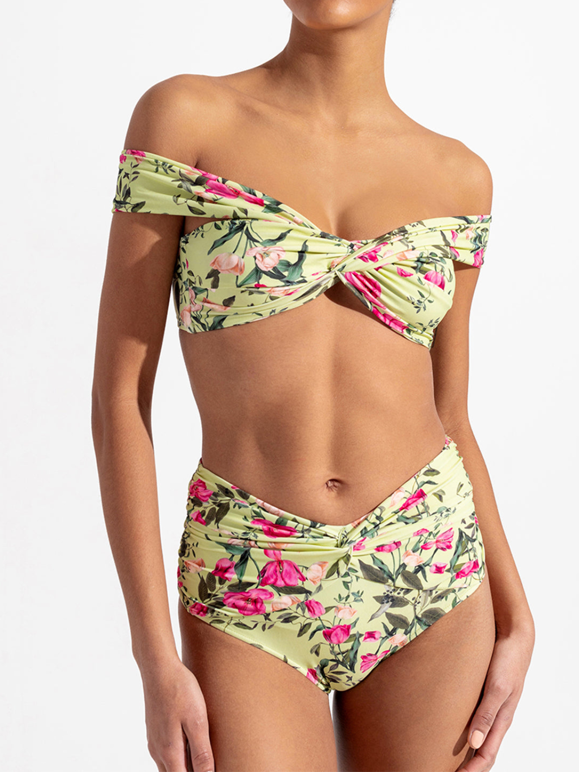 Fashion Floral Print Beach Bikini Set
