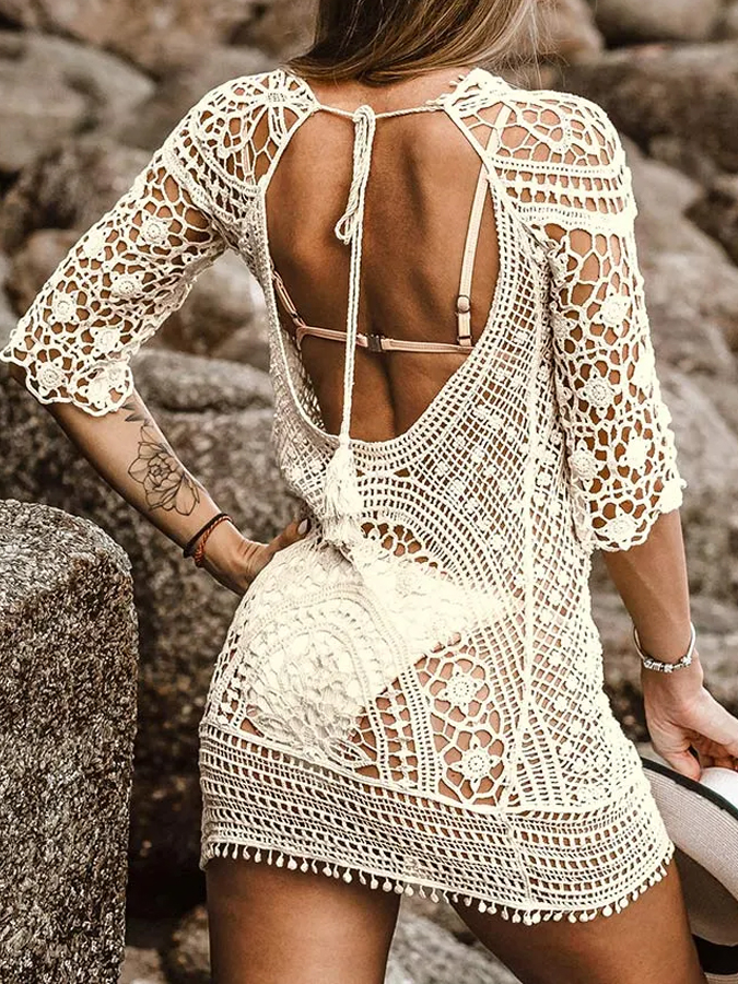 Boho Hollow-Out Cover Up