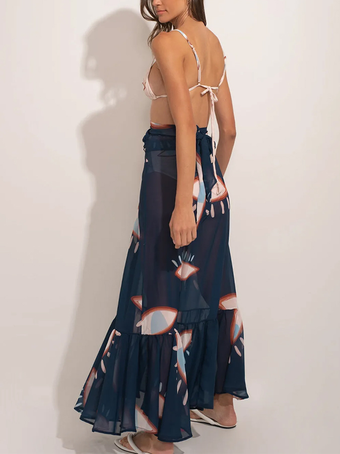 Printed Bikini And Cover up