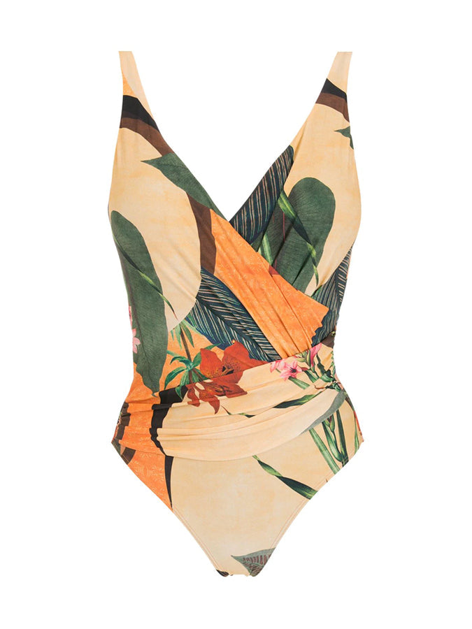 Printed Crinkle Chic One Piece Swimsuit