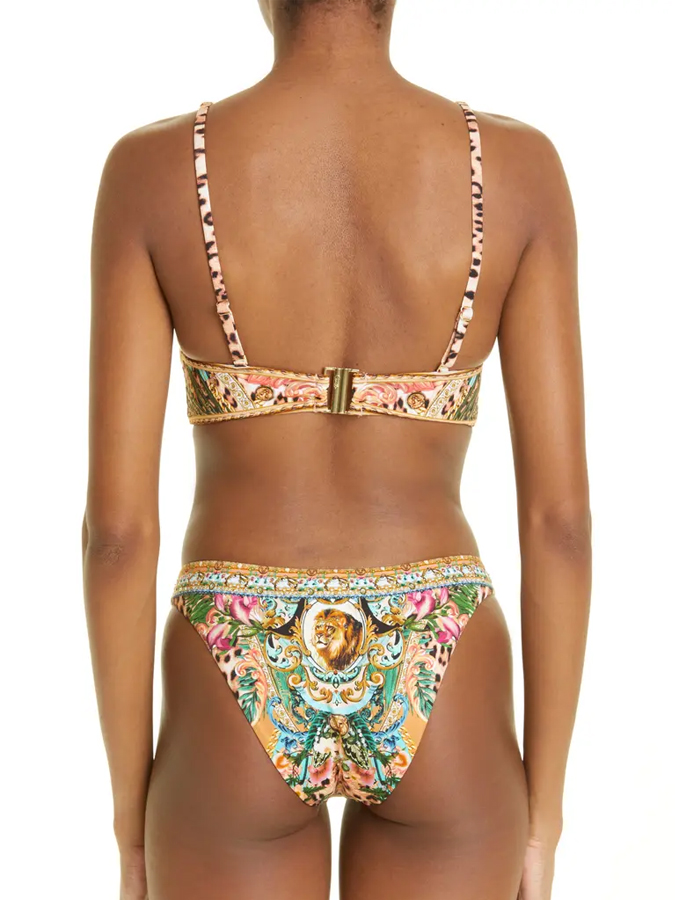 Vintage Court Floral Print Bikini And Cover up