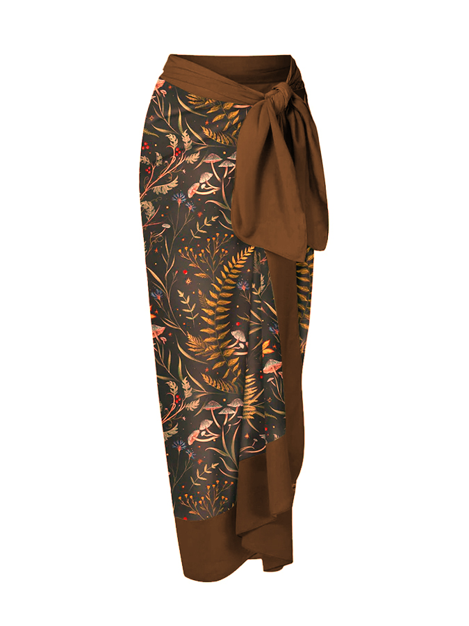 Wonderland Forest Printed One Piece And Skirt