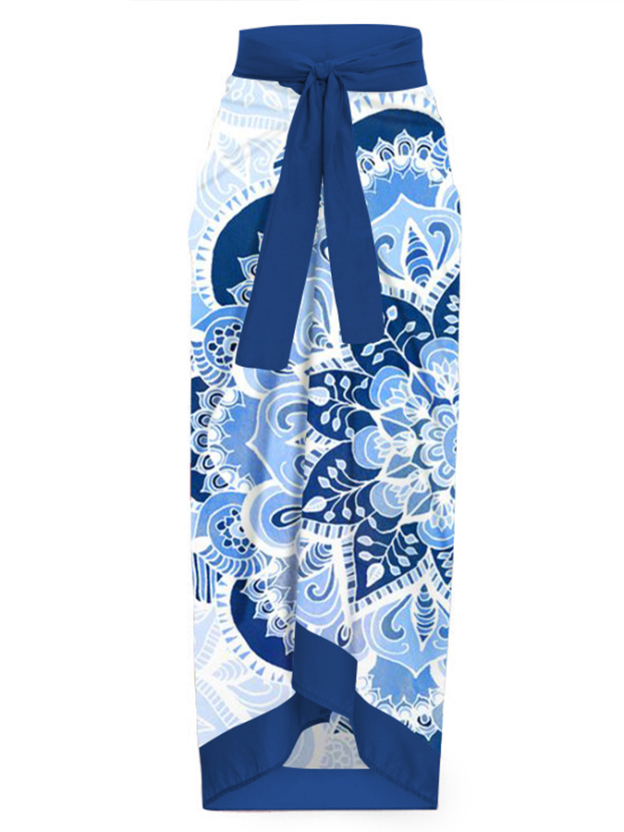 Fashion Print Ruffle One-Piece Swimsuit