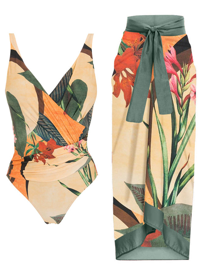 Printed Crinkle Chic One Piece Swimsuit