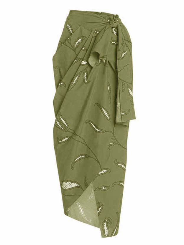 Ruffled Printed One-piece Swimsuit Set