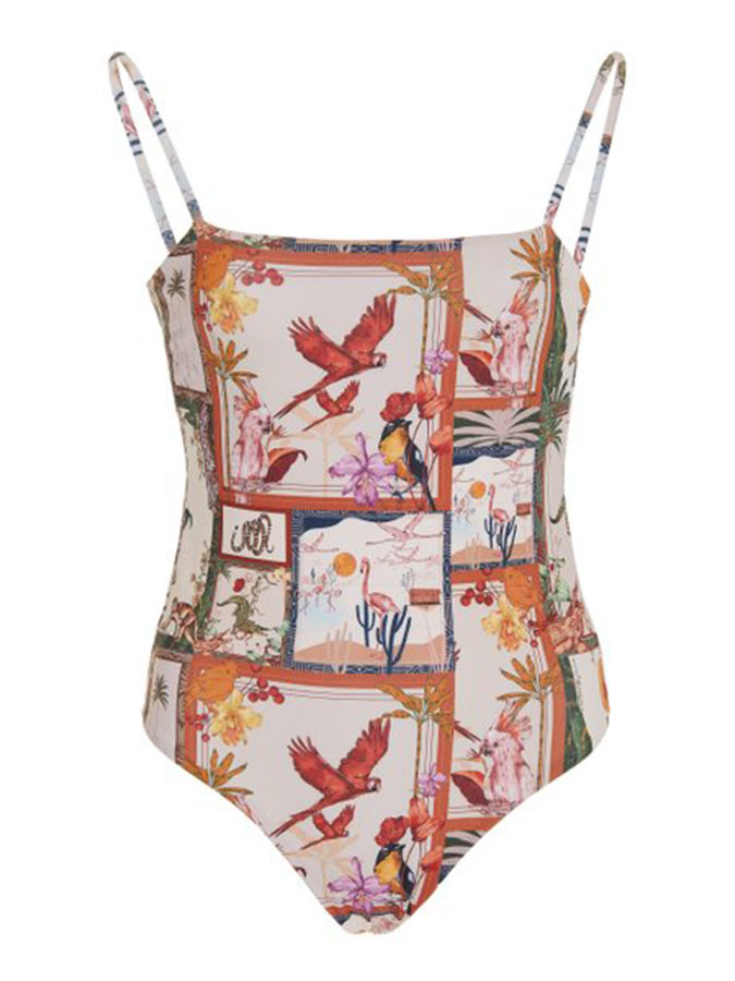 Print One-Piece Swimsuit