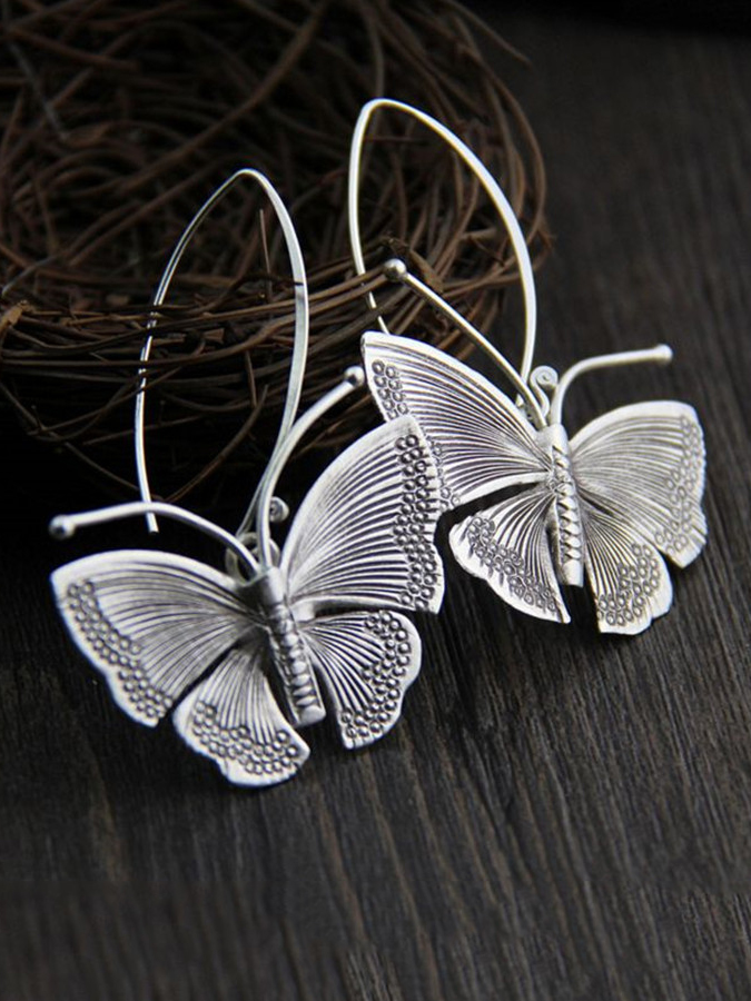 Retro Simple Butterfly Earrings