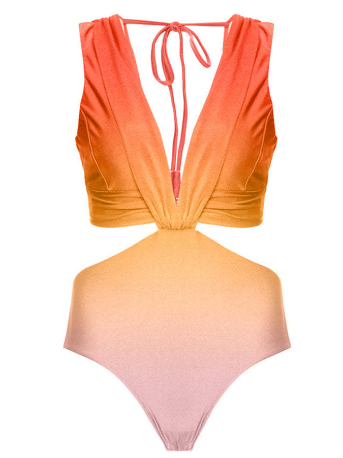 Gradient Print Fashion Swimsuit Set