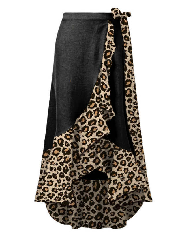 Leopard Gradient Print Swimsuit Set