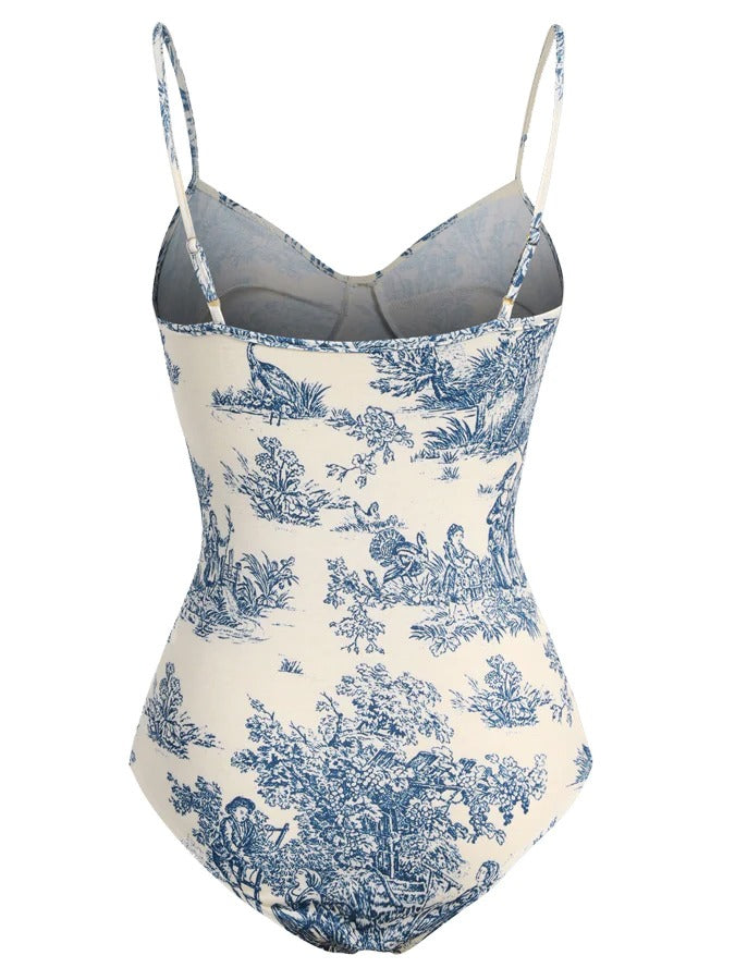 Printed Simple Fashion One Piece Swimsuit