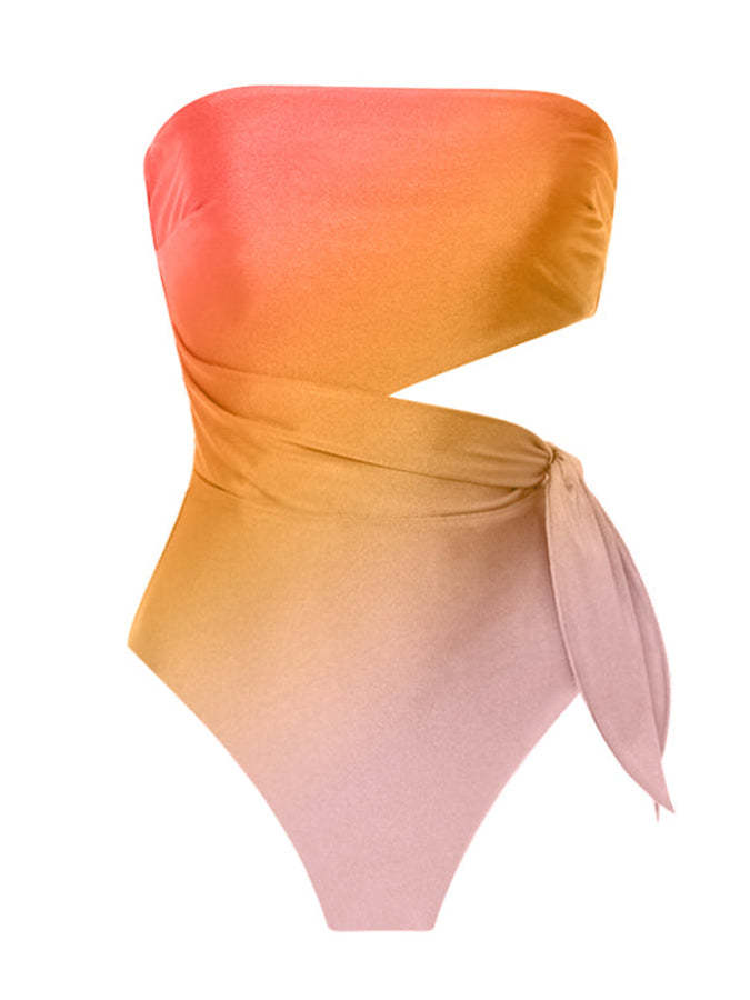 Gradient Print Fashion Swimsuit Set